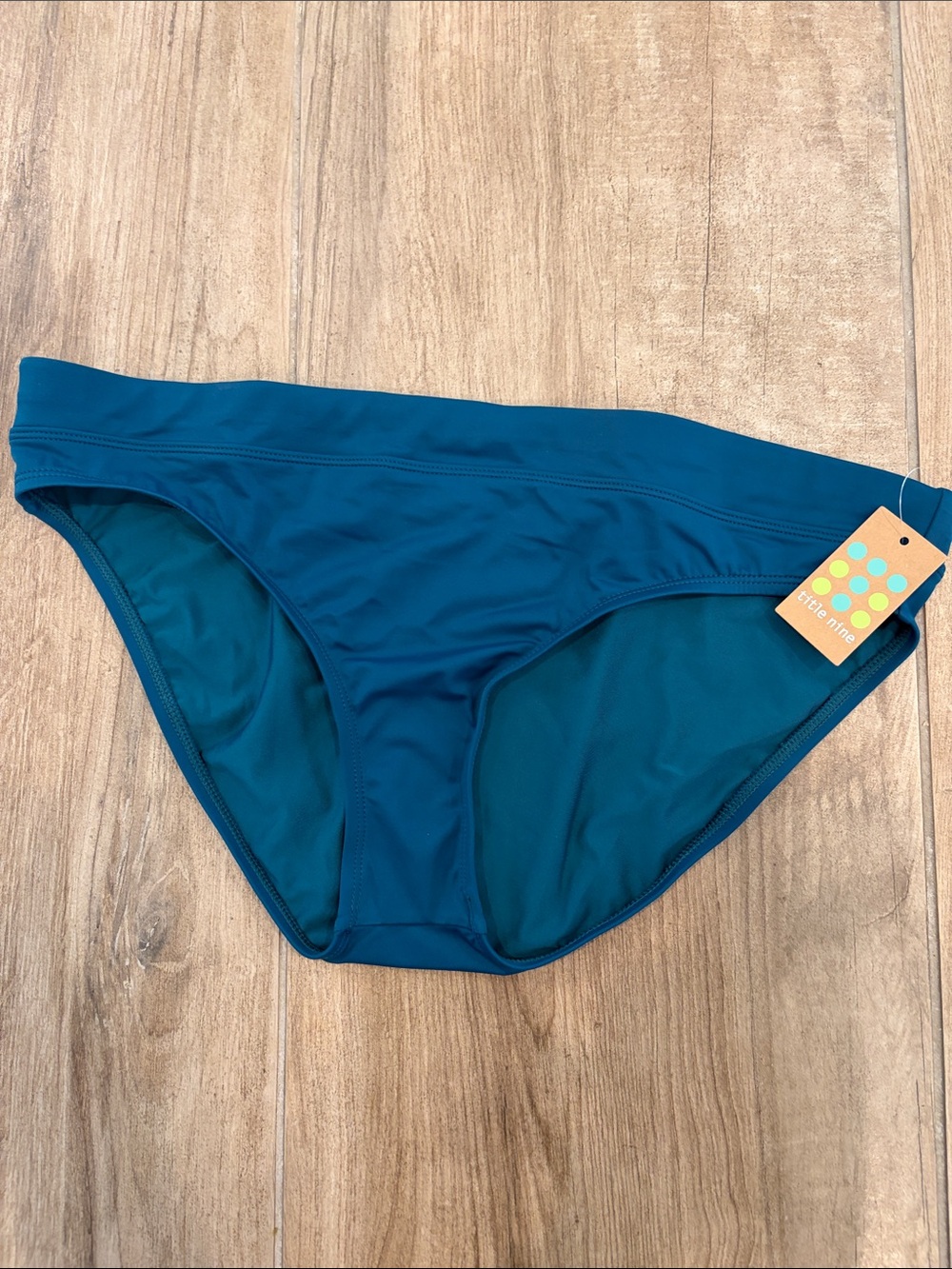 Title Nine Bikini Bottoms-solid deep lagoon- large